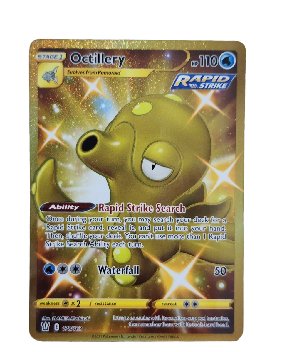 Octillery Battle Styles 178163 Holo Secret Rare Gold Pokemon Card 9560