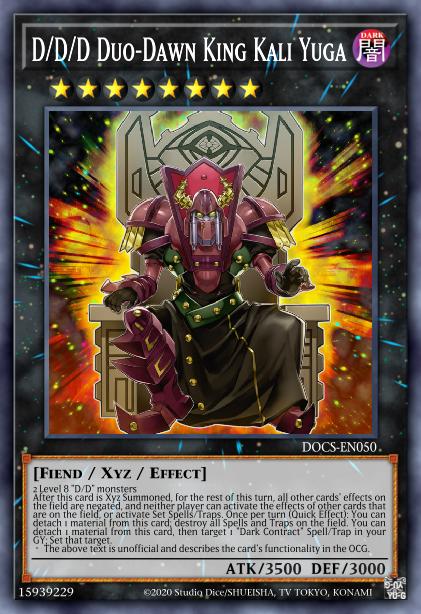 D/D/D Duo-Dawn King Kali Yuga DOCS-EN050 Yugioh Card