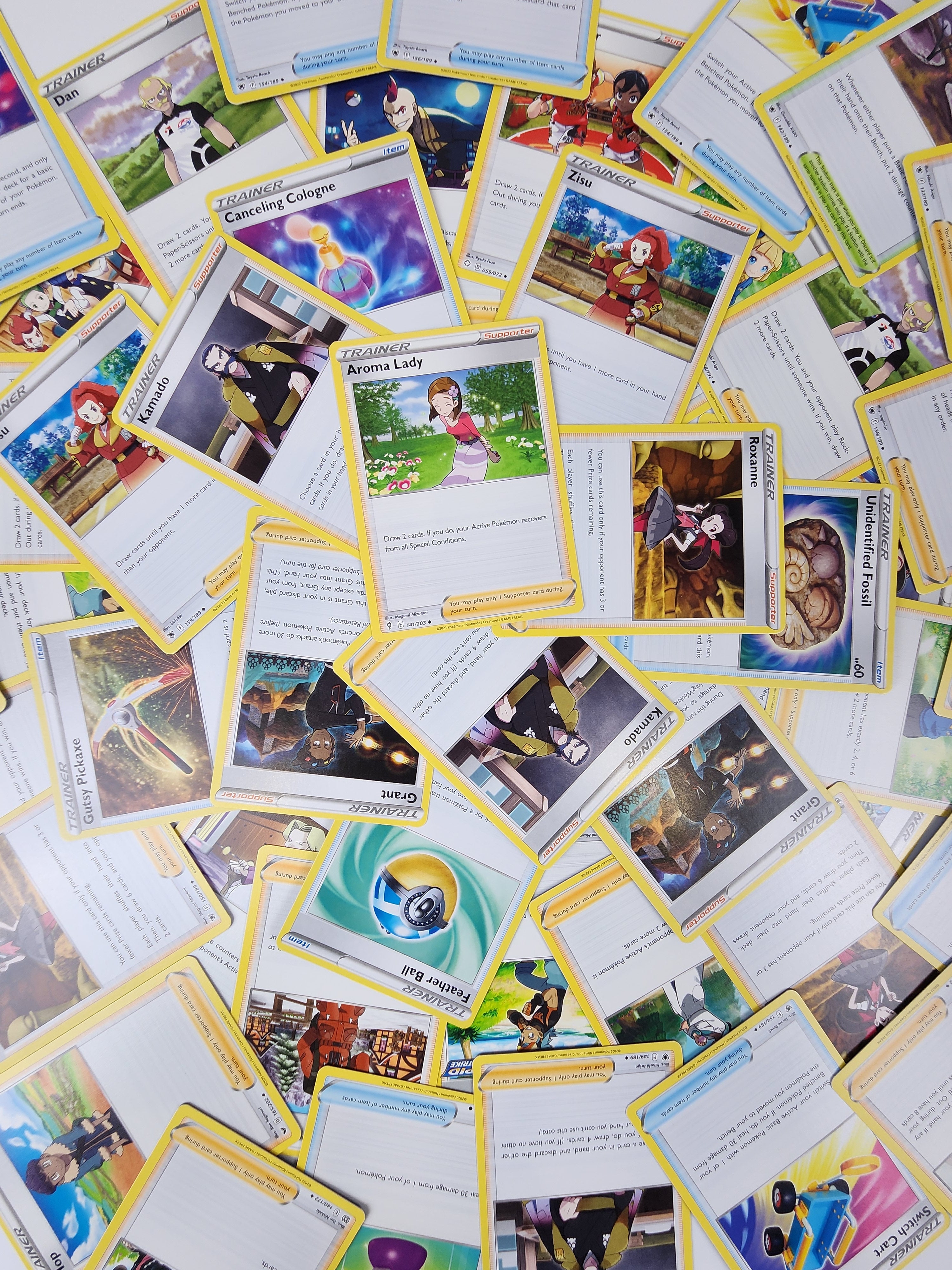 40x Trainer Pokemon Card Bulk - 4 Holo's Included - No Duplicates