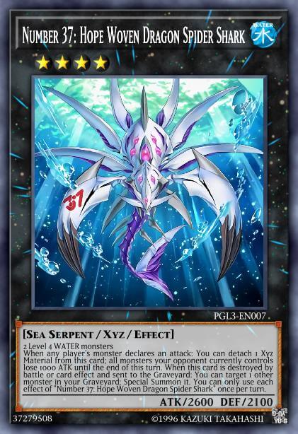 Number 37: Hope Woven Dragon Spider Shark - PGL3-EN007 Yugioh Card