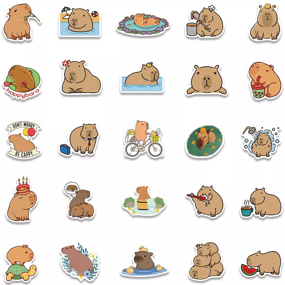 50 Cute Capybara Stickers The Plush Kingdom