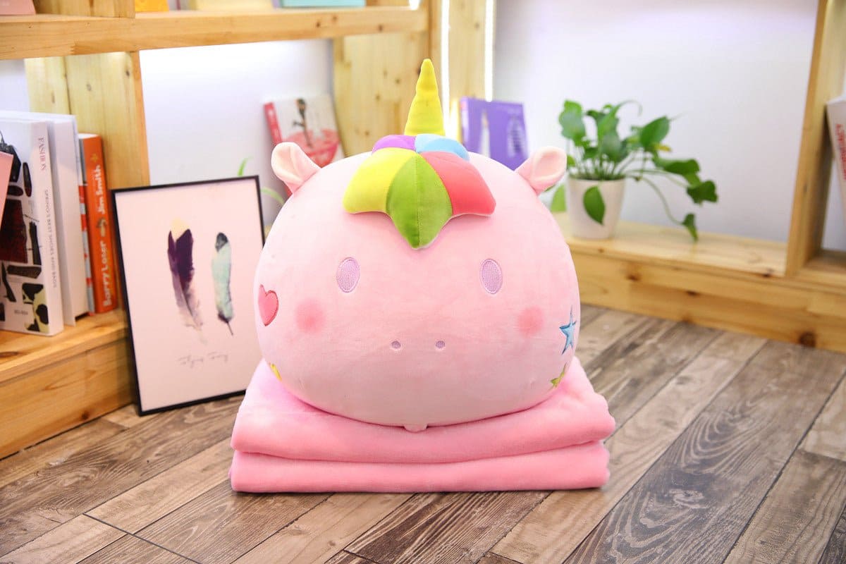 Chubby Unicorn Plushies with Blanket - Cute Soft Toy The Plush Kingdom