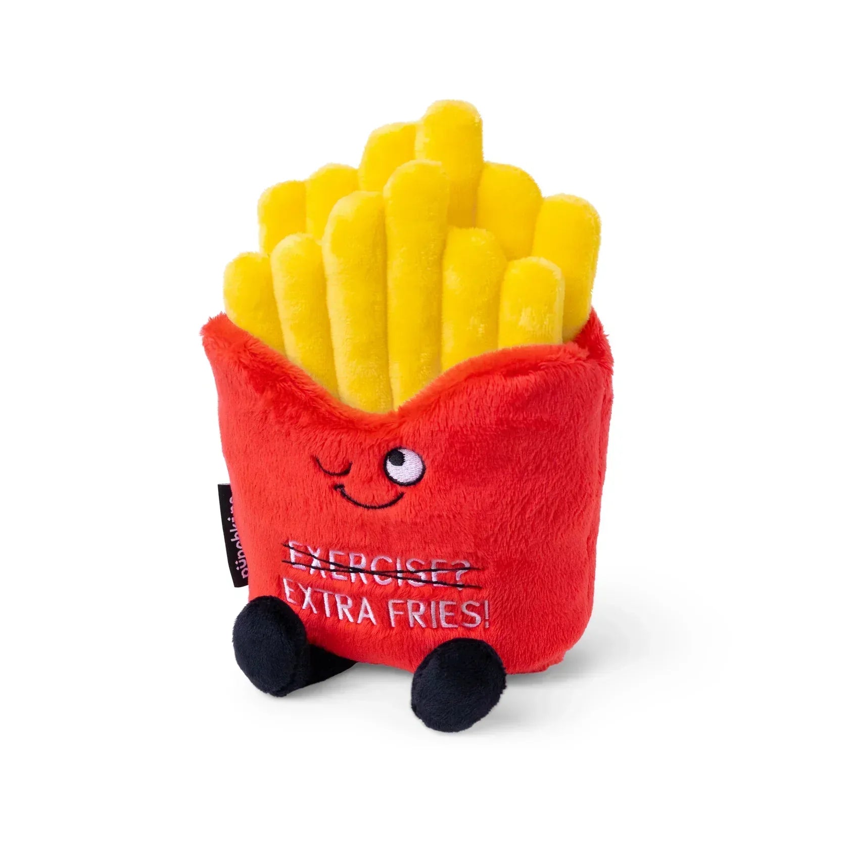 "Exercise Extra Fries" Plush French Fries The Plush Kingdom