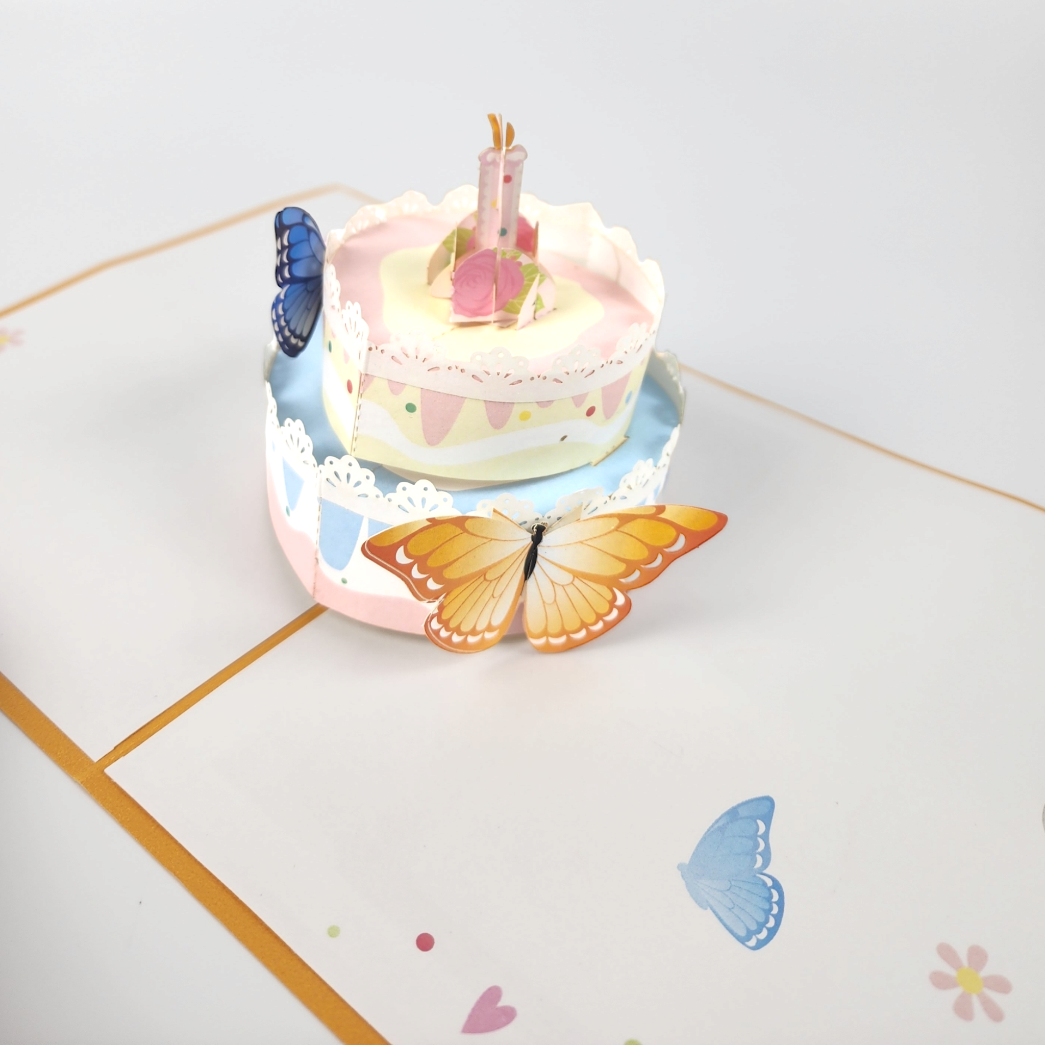 Happy Birthday Cake 3d Pop Up Greeting Card The Plush Kingdom