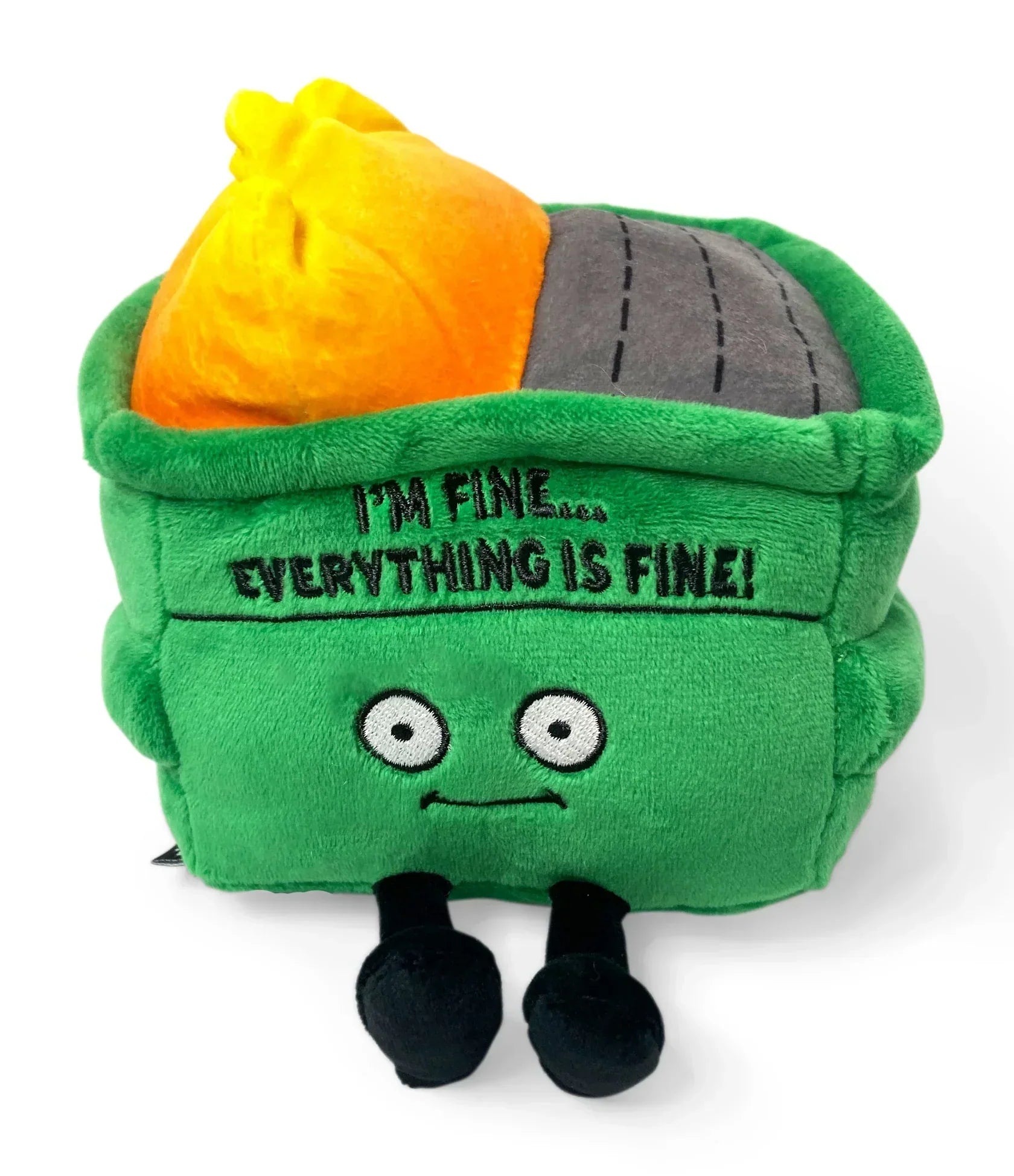 "I'm Fine - Everything is Fine" Plush Dumpster Fire The Plush Kingdom