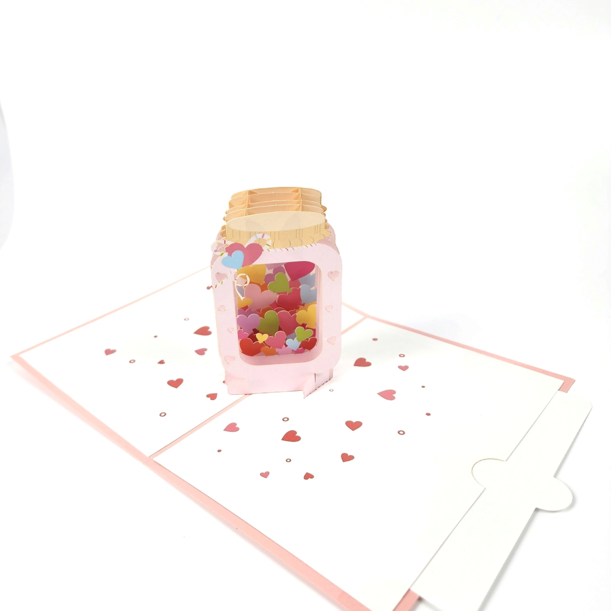 Jar of hearts 3d pop up greeting card The Plush Kingdom