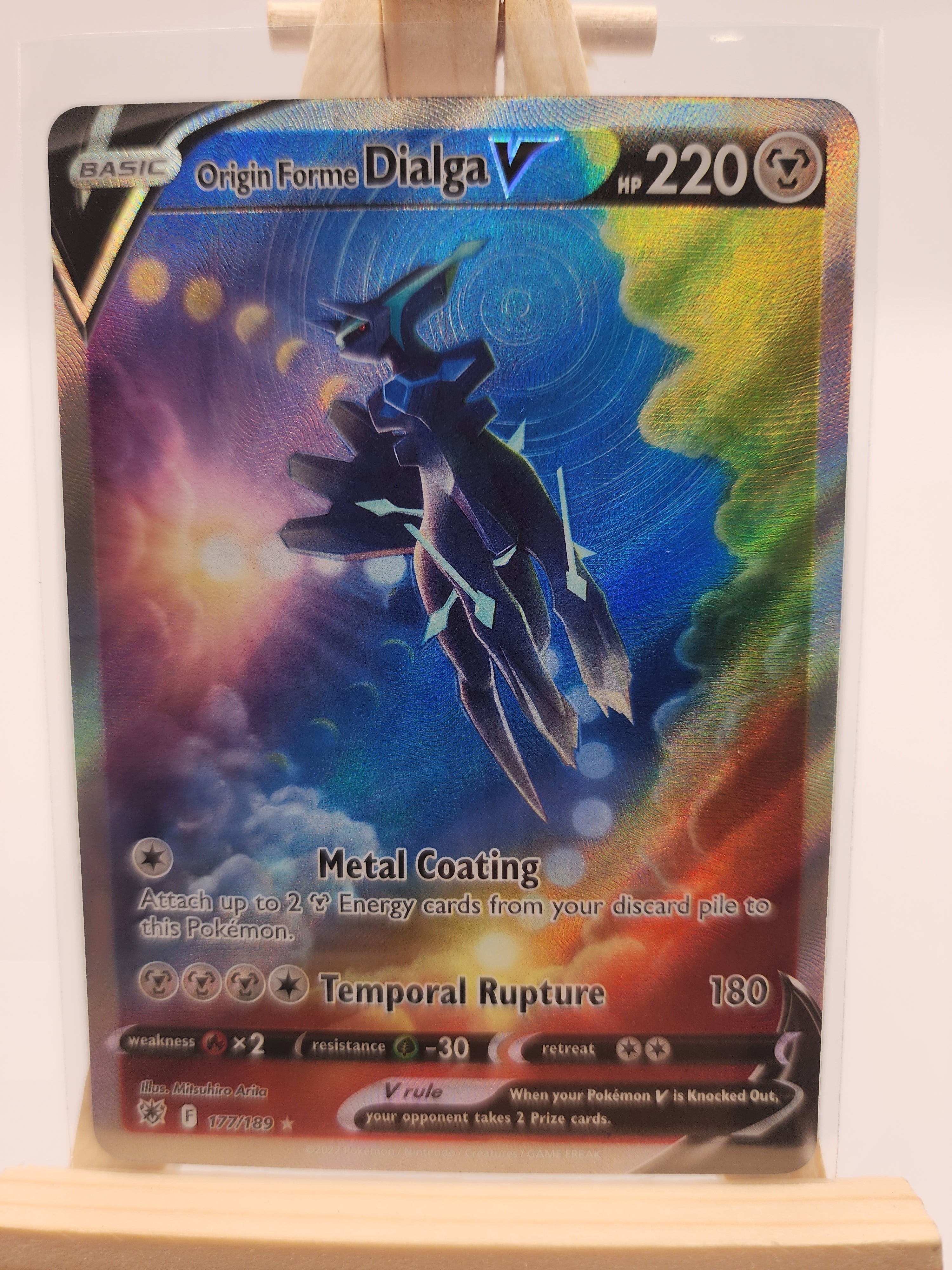 Origin Forme Dialga V Astral Radiance 177/189 Alternate Full Art Ultra Rare The Plush Kingdom