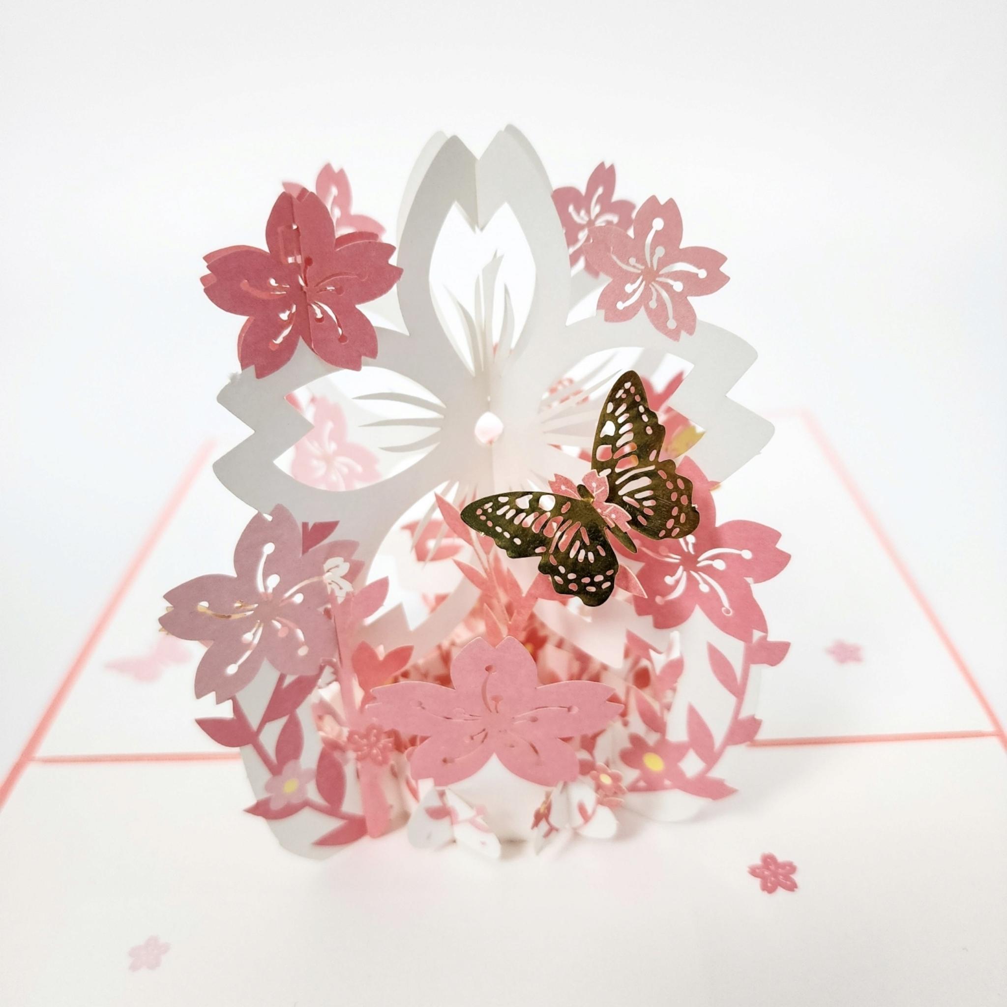 Butterflies and Flower Pop 3D Greeting Card