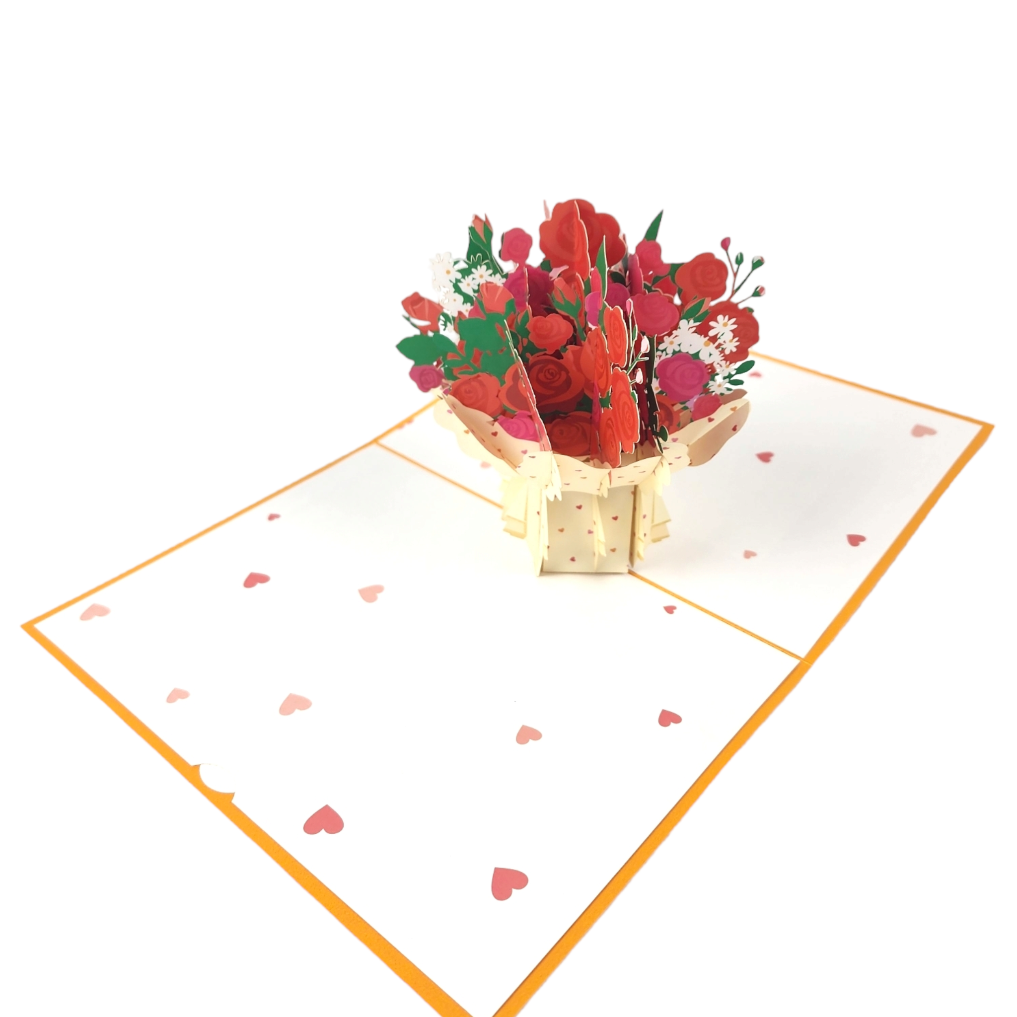 Bouquet of roses 3D pop up greeting card