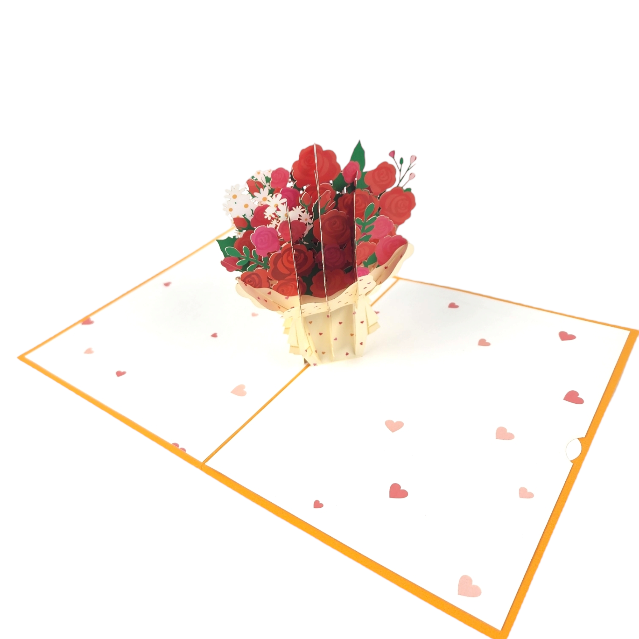 Bouquet of roses 3D pop up greeting card