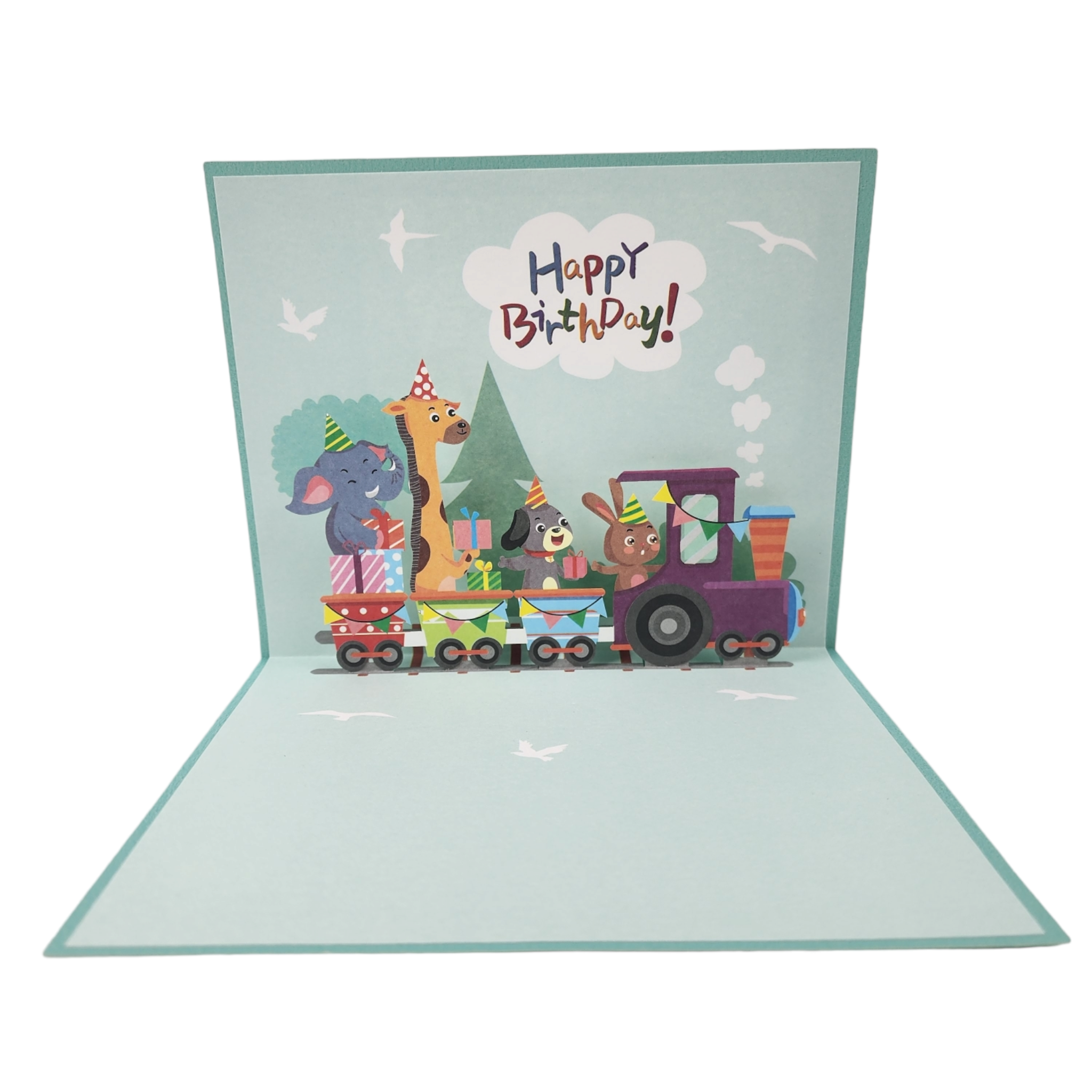 Happy Birthday Train 3d Pop up Greeting Card