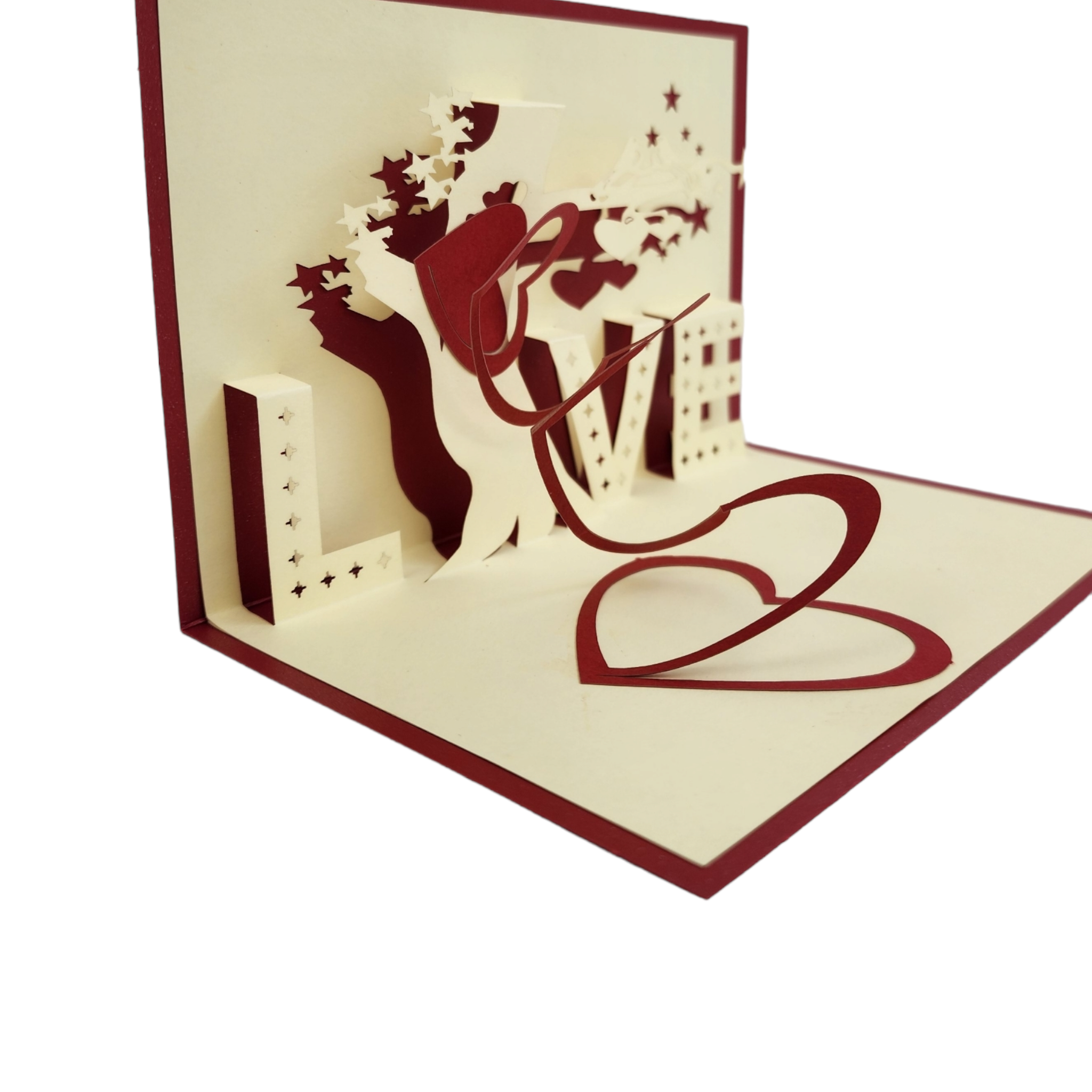 Elegant love 3d pop up greeting card