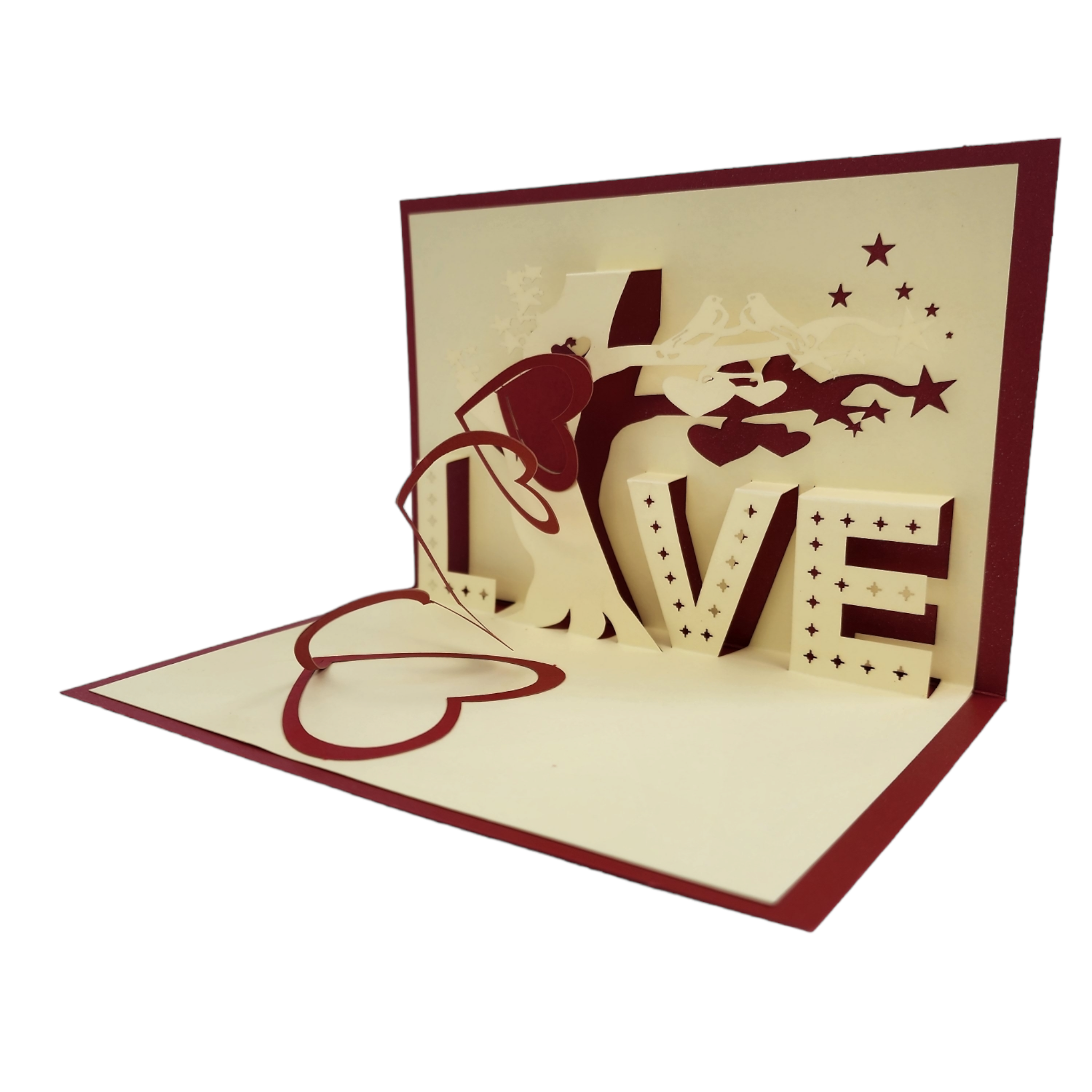 Elegant love 3d pop up greeting card