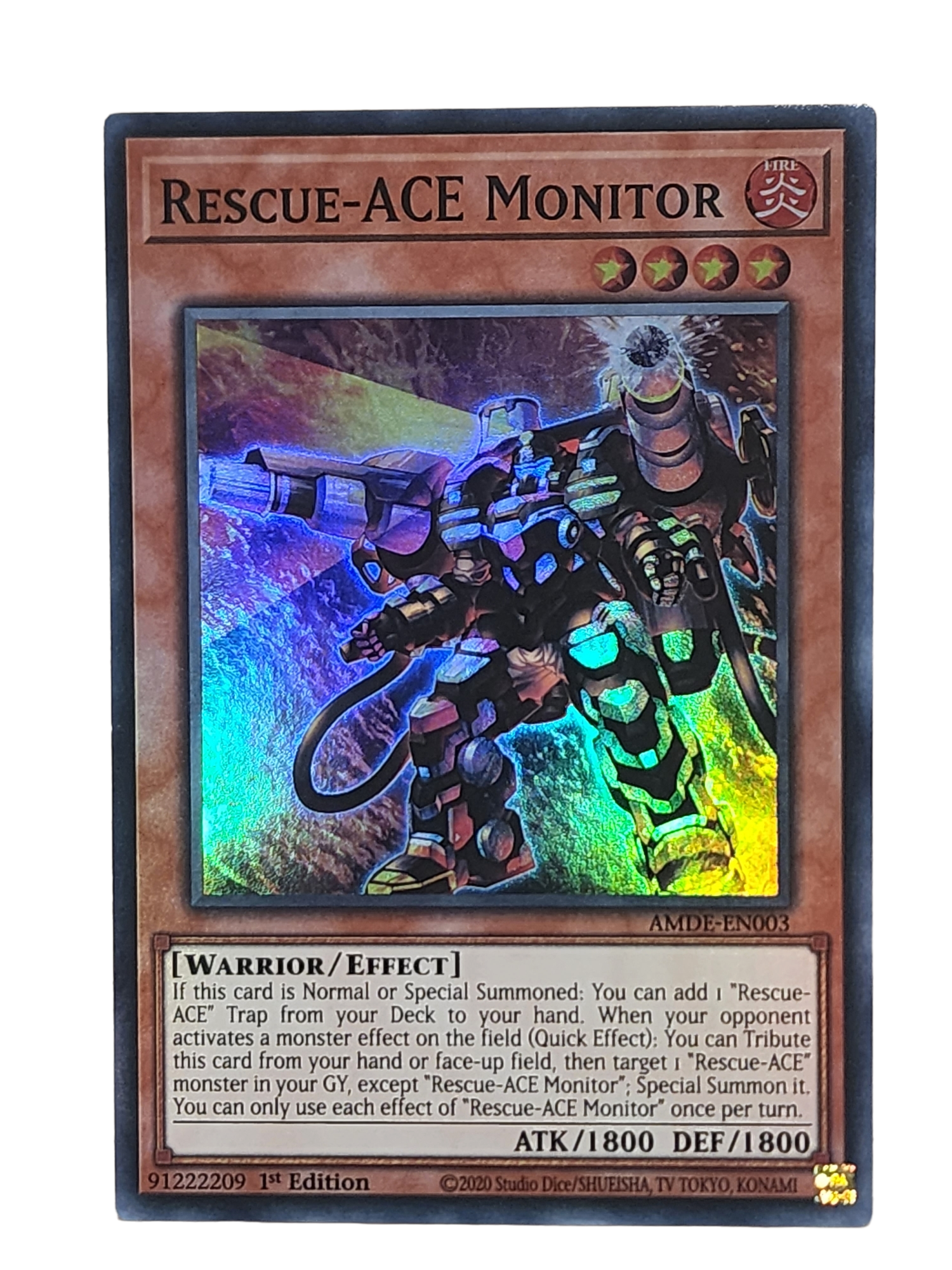 Rescue-ACE Monitor - AMDE-EN003 - Super Rare 1st Edition Yugioh