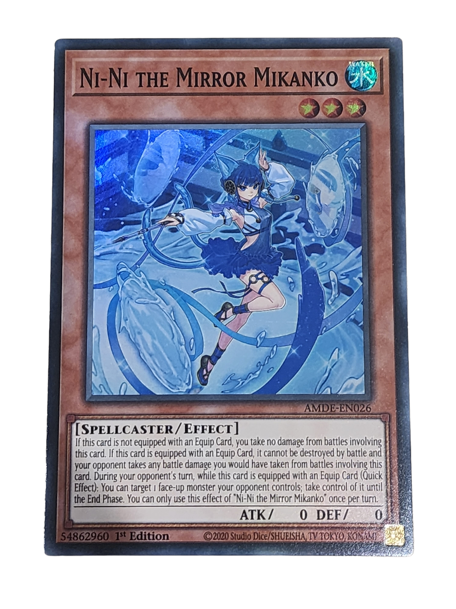 Ni-Ni the Mirror Mikanko AMDE-EN026 Super Rare Yugioh Amazing Defenders