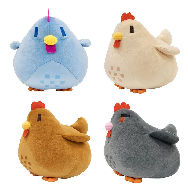 Pixelated Chicken Plush Toy – Retro 8-Bit Soft and Huggable Companion - 20cm