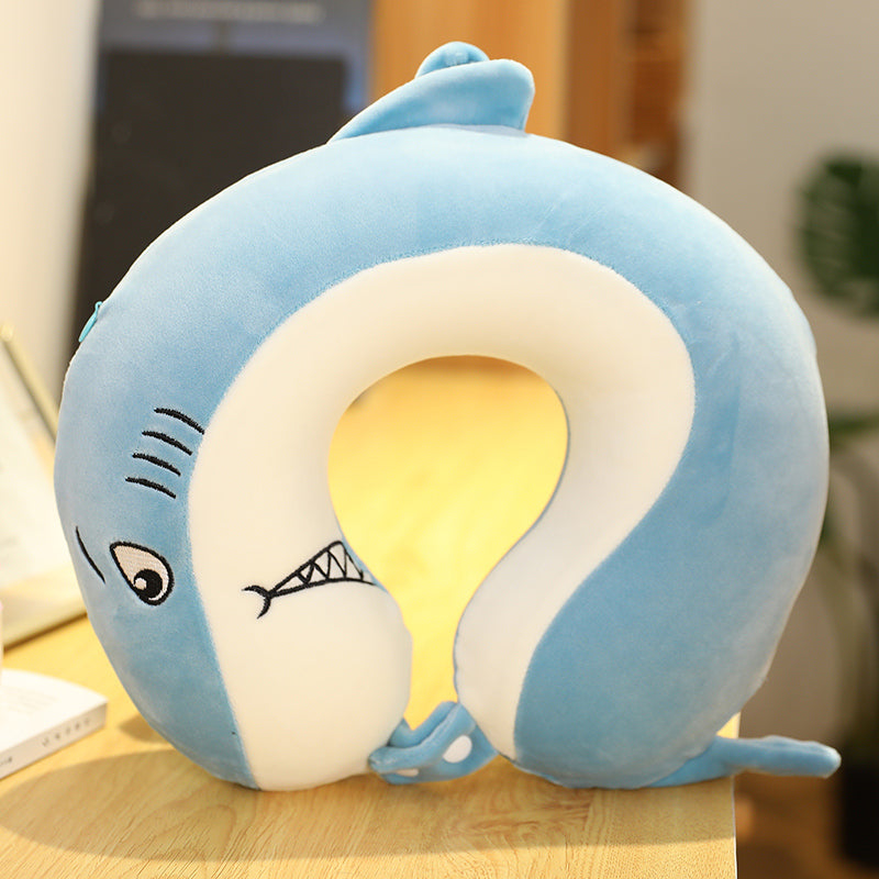 Cute Travel Neck Pillow - Plush Memory Foam, Ergonomic Support, Adorable Design for Comfortable Journeys