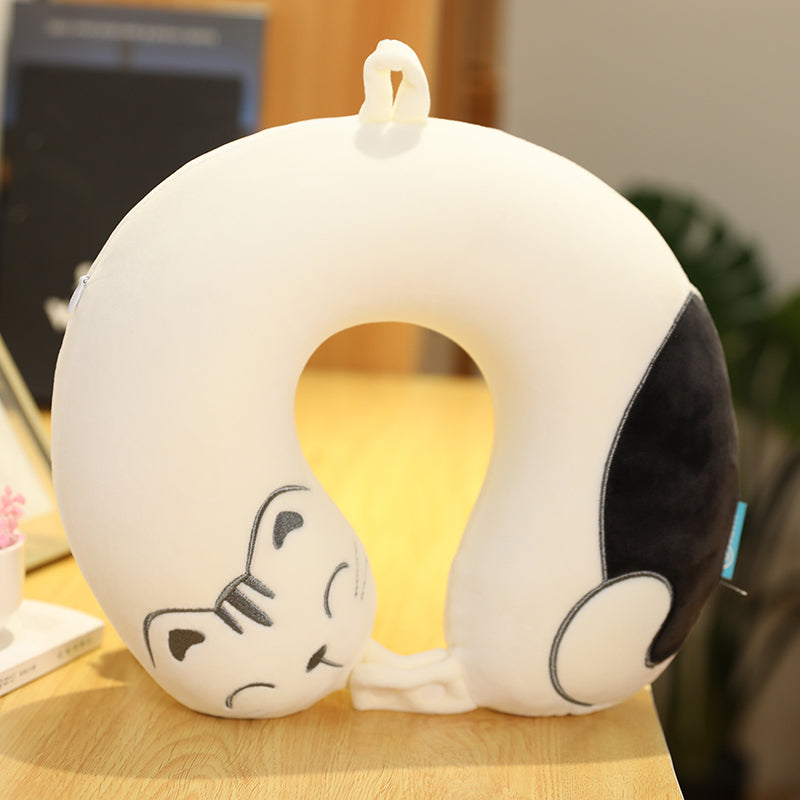 Cute Travel Neck Pillow - Plush Memory Foam, Ergonomic Support, Adorable Design for Comfortable Journeys