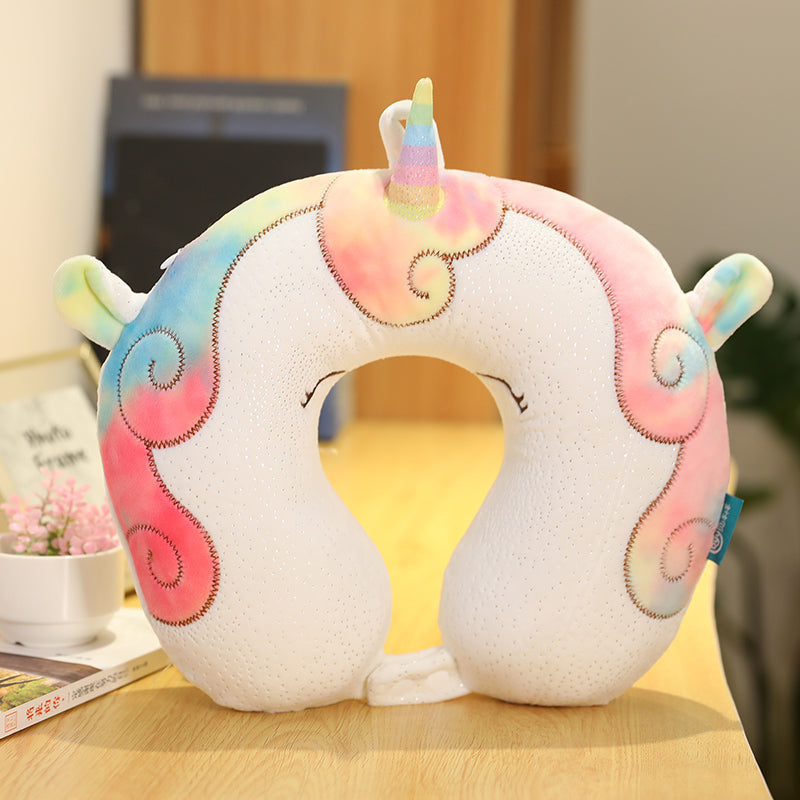 Cute Travel Neck Pillow - Plush Memory Foam, Ergonomic Support, Adorable Design for Comfortable Journeys