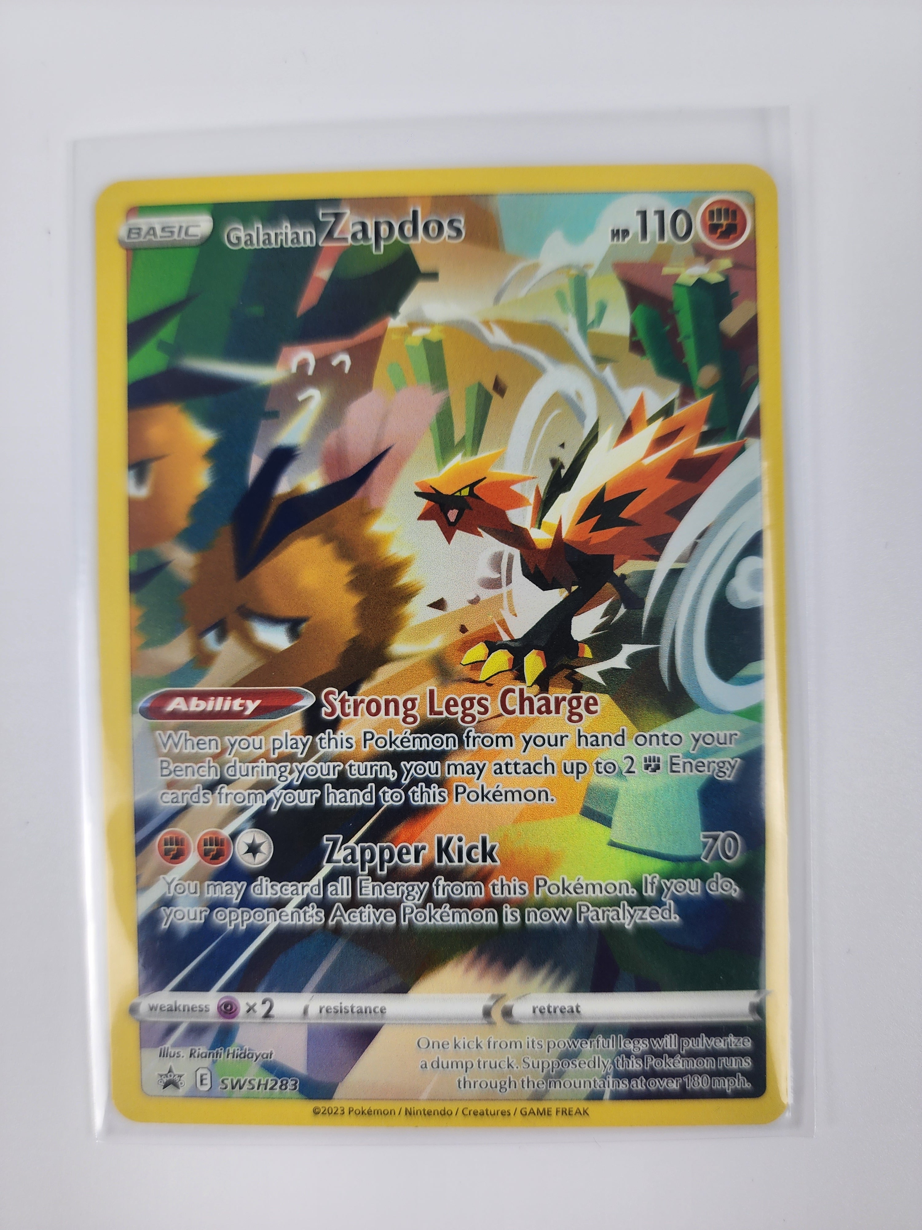 Zapdos SWSH283 Promo - Crown Zenith - Pokemon Card The Plush Kingdom