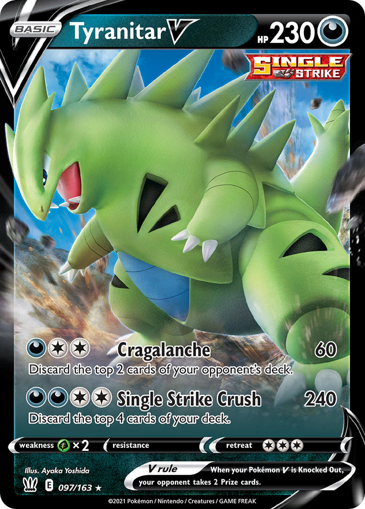 Tyranitar V 097/163 - Holo Ultra Rare - Pokemon Card