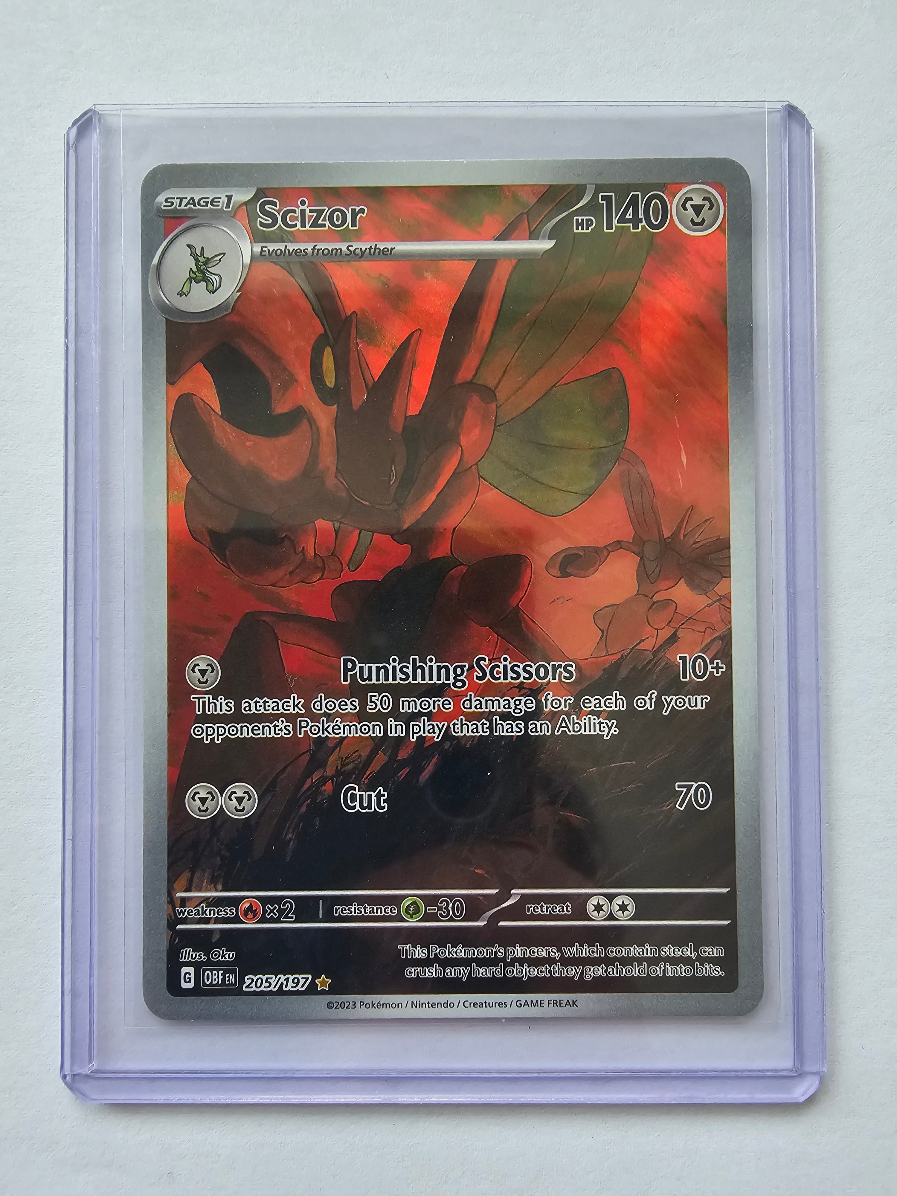 Scizor 205/197 Obsidian Flames Illustration Rare Pokemon TCG Card